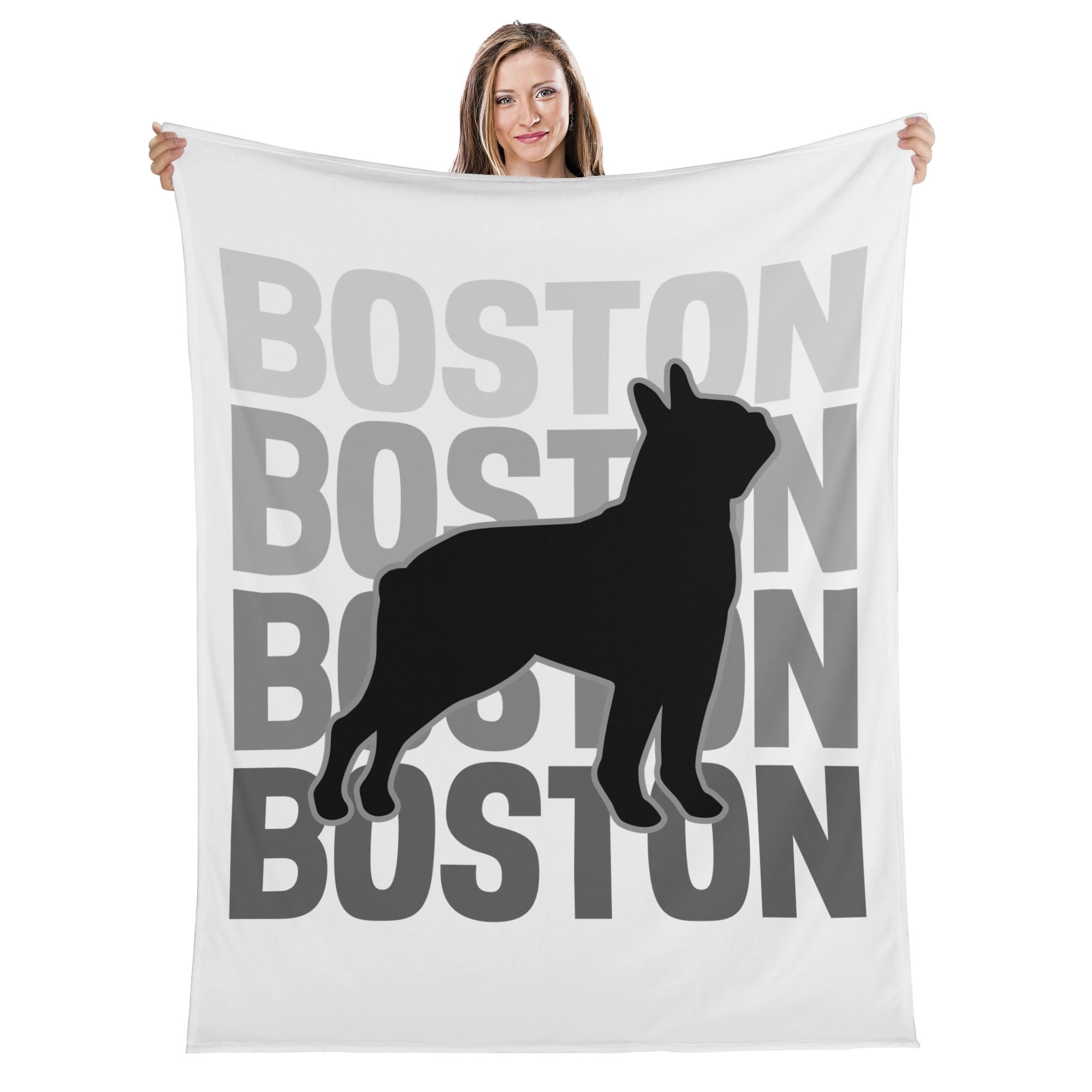 Boston X4 Flannel Blanket - White