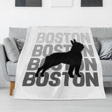 Boston X4 Flannel Blanket - White