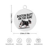 Boston Butt On the Run Laser Metal Alloy Dog ID Tag