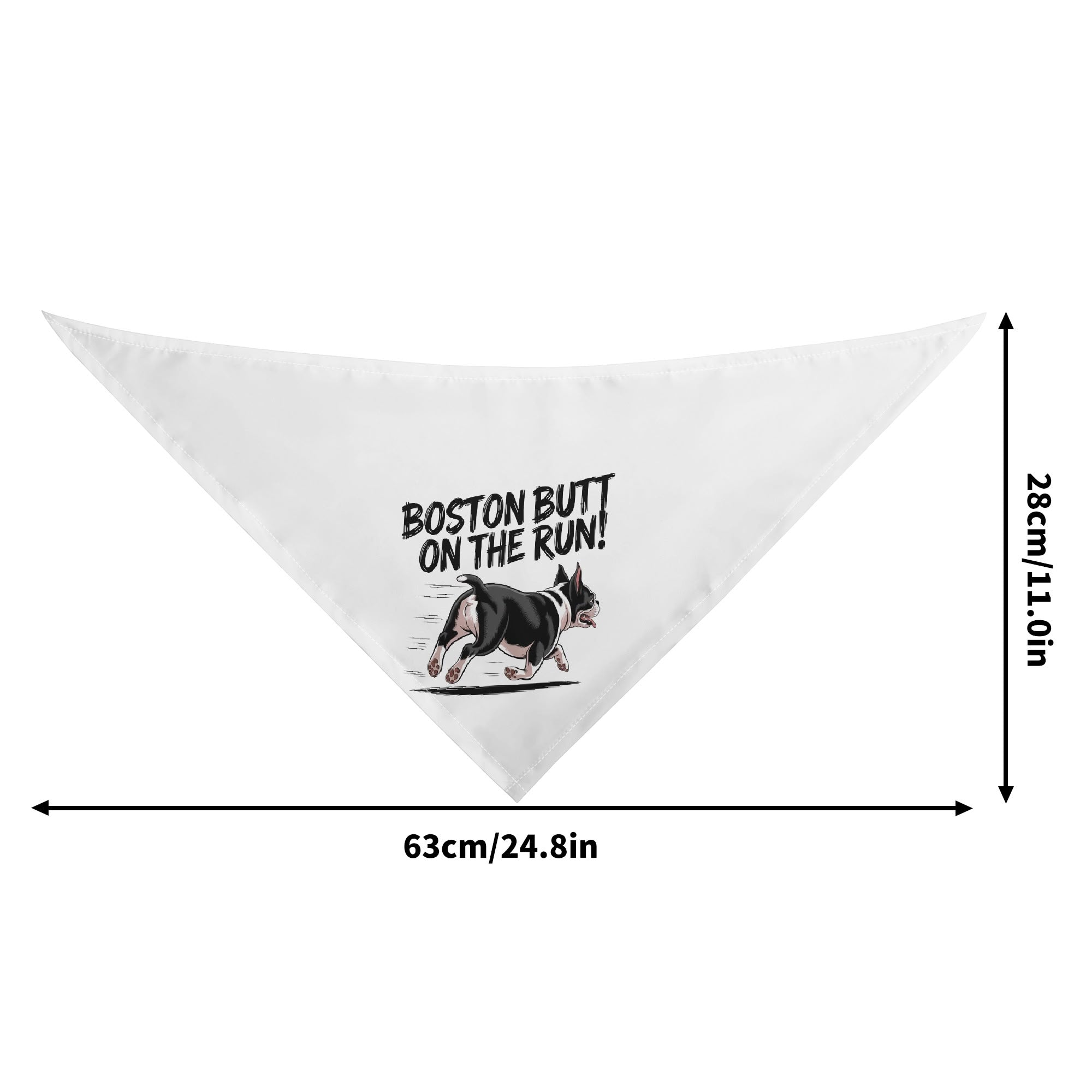 Boston Butt On The Run Dog Bandanas