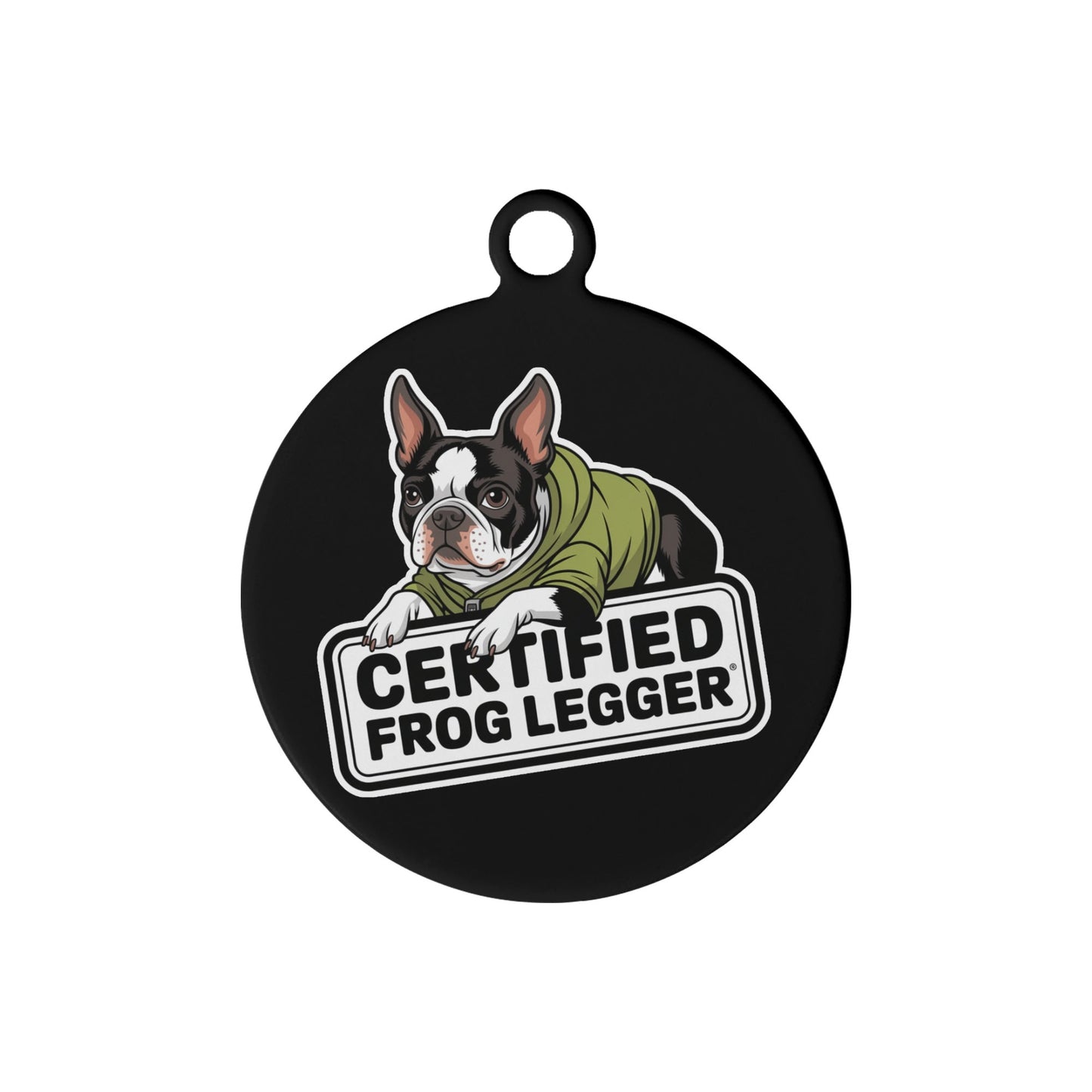 Certified Frog Legger Laser Metal Alloy Dog ID Tag