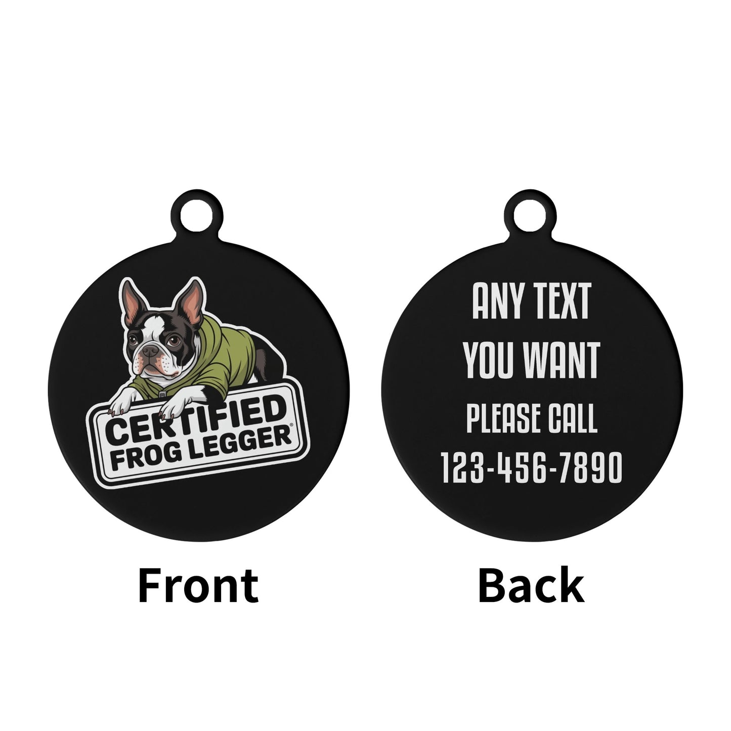 Certified Frog Legger Laser Metal Alloy Dog ID Tag