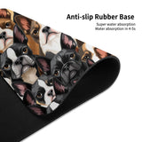 Boston Terrier Dogs Crowd Diatomaceous Bath Mat Fast Drying Foot Pad