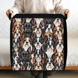 Boston Terrier Dogs Crowd Storage Box Bag