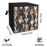 Boston Terrier Dogs Crowd Storage Box Bag