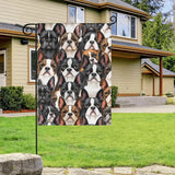 Boston Terrier Dogs Crowd Garden Flag Banner 12.5 x18 In