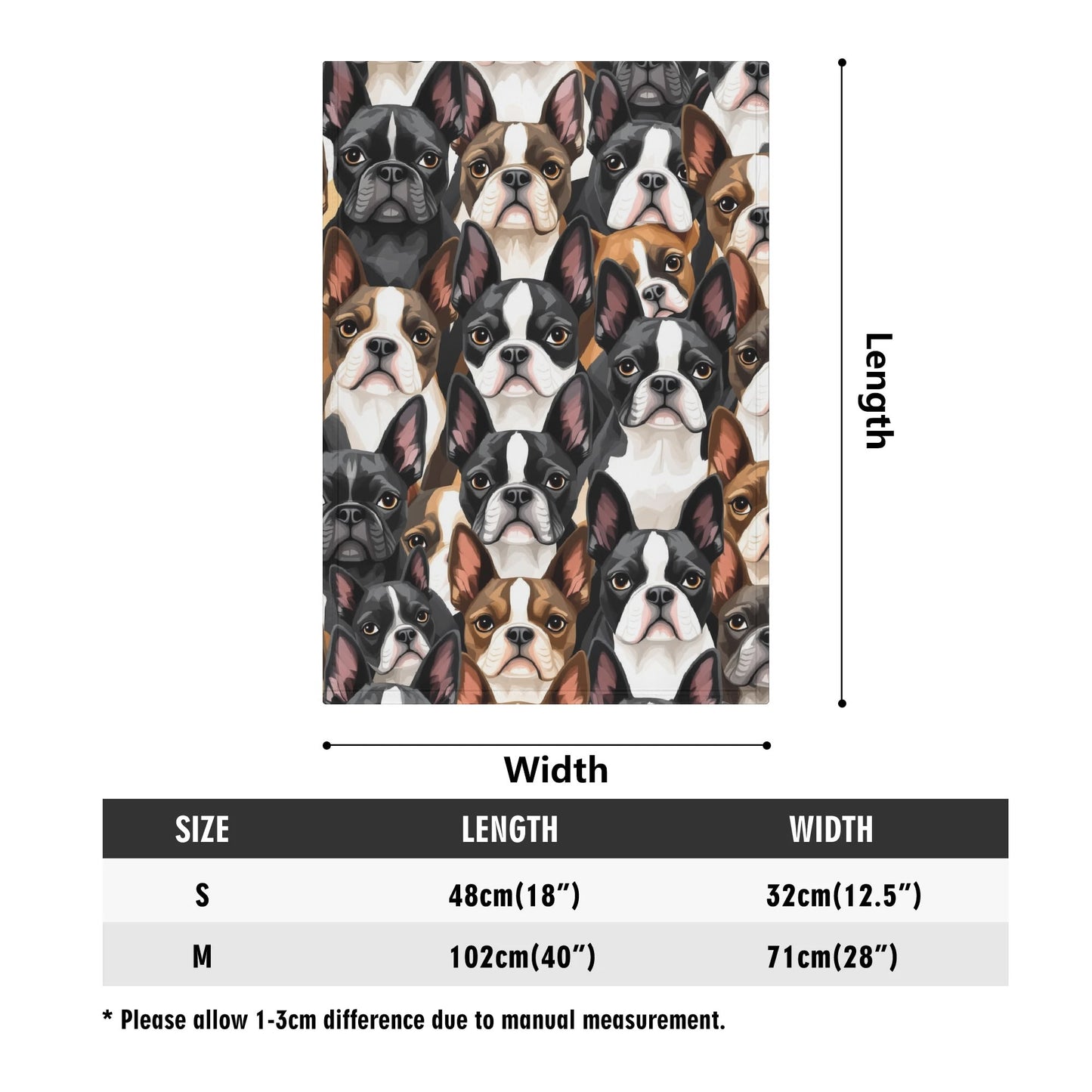 Boston Terrier Dogs Crowd Garden Flag Banner 12.5 x18 In