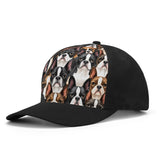 Boston Terrier Dogs Crowd Baseball Cap
