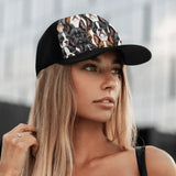 Boston Terrier Dogs Crowd Baseball Cap
