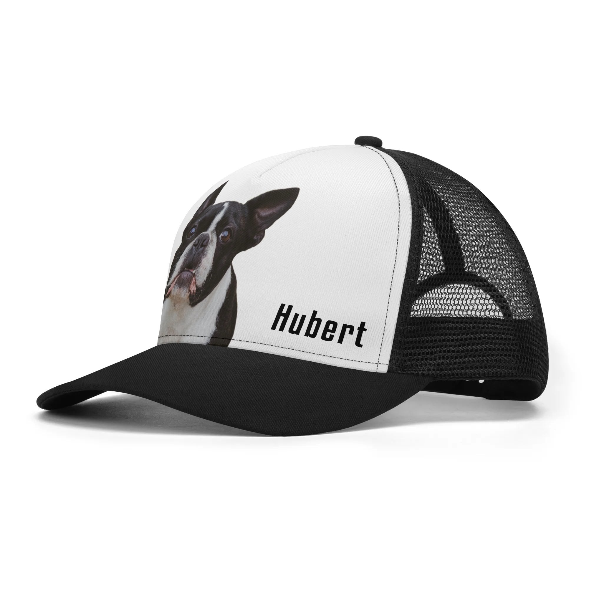 Custom Dog Portrait and Name Mesh Trucker Hats