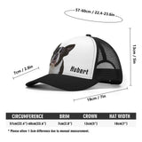 Custom Dog Portrait and Name Mesh Trucker Hats