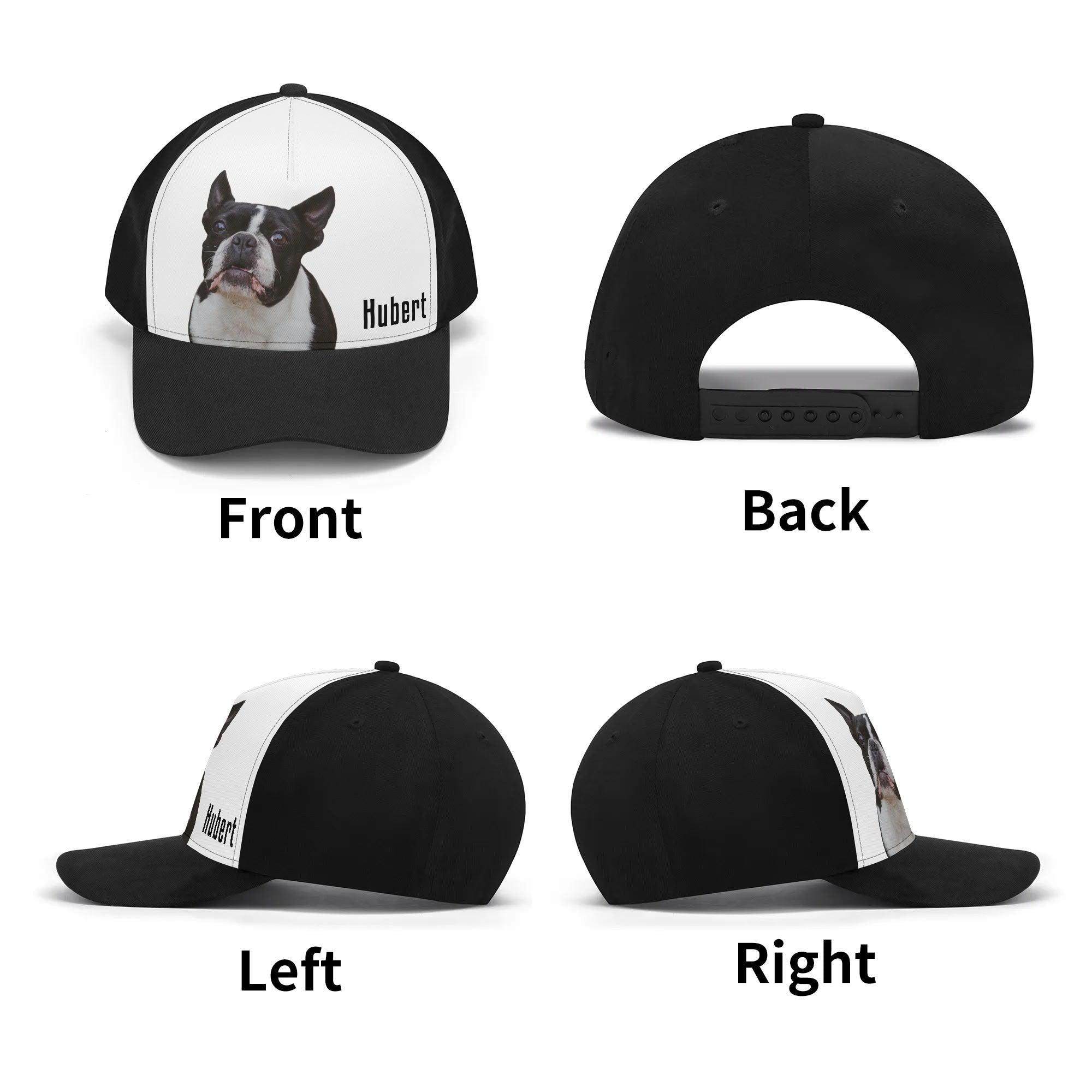 Custom Dog Portrait and Name Baseball Cap