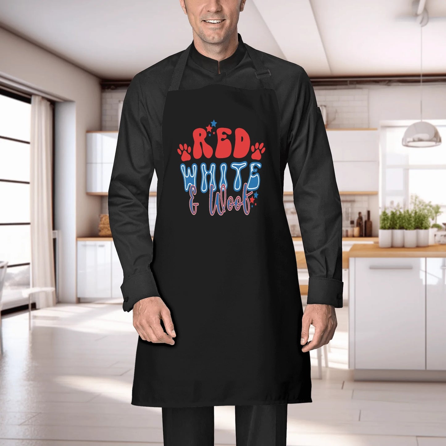 Red White And Woof Apron