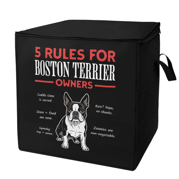 5 Rules For Boston Terrier Owners Storage Box Bag