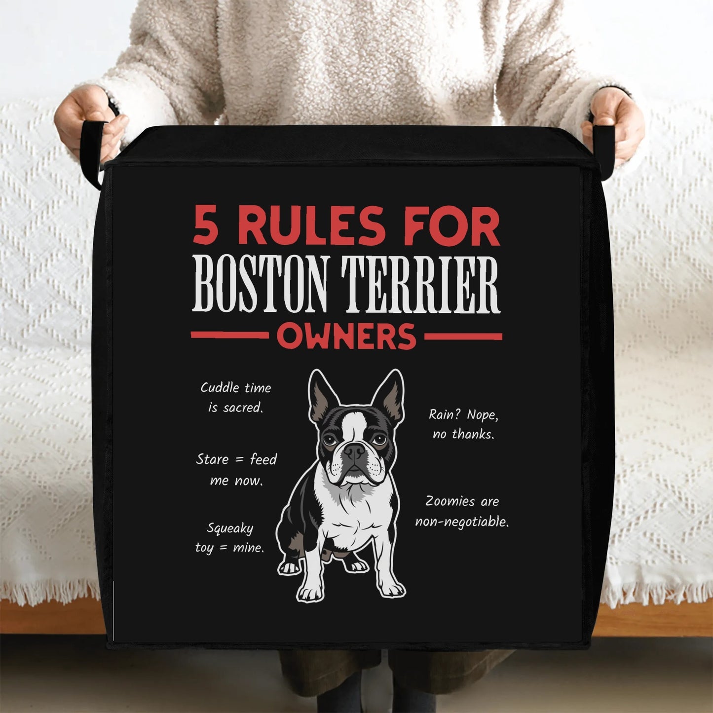 5 Rules For Boston Terrier Owners Storage Box Bag