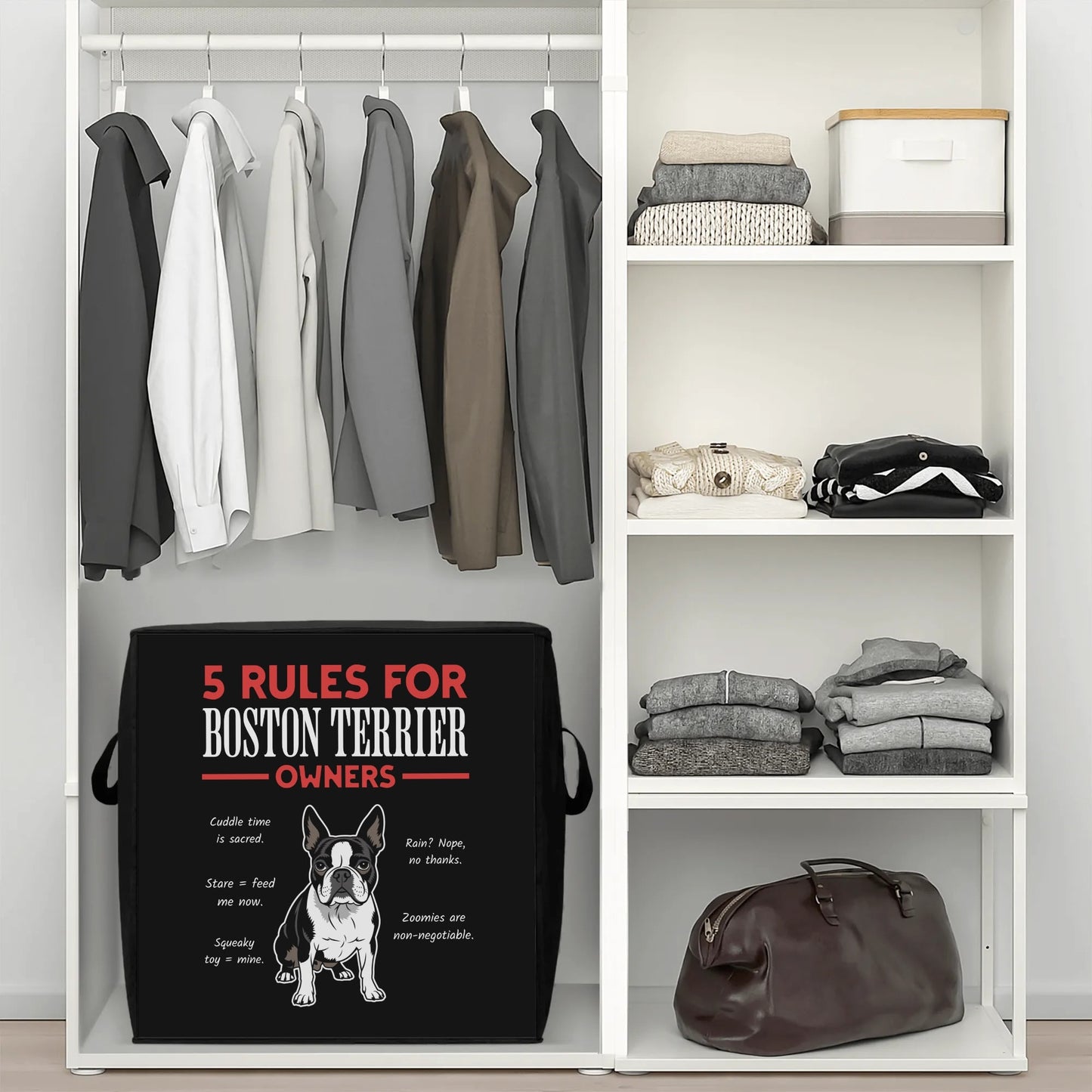 5 Rules For Boston Terrier Owners Storage Box Bag