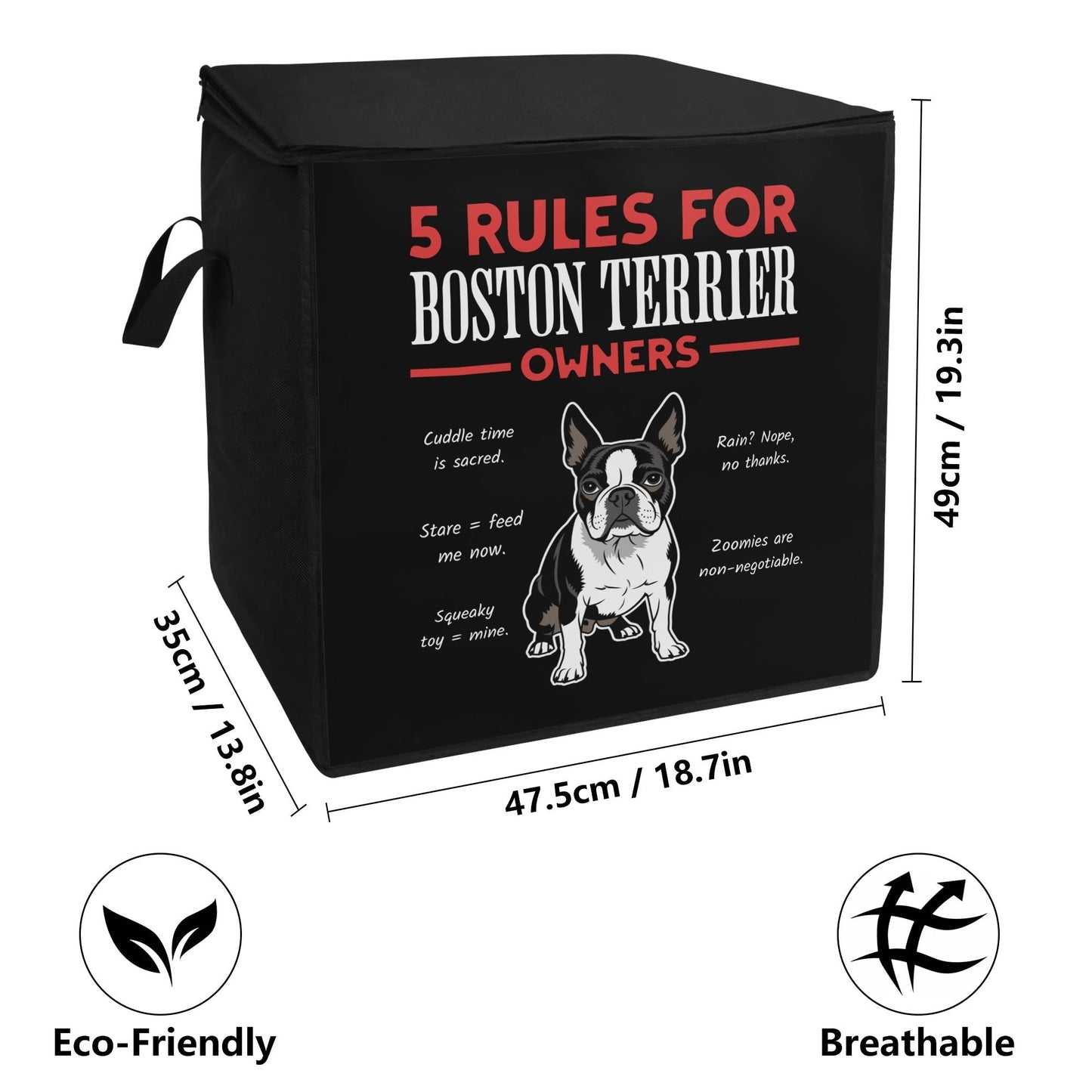 5 Rules For Boston Terrier Owners Storage Box Bag