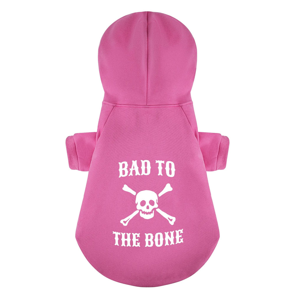 Bad To The Bone 100% Cotton Dog Fleece Hoodie