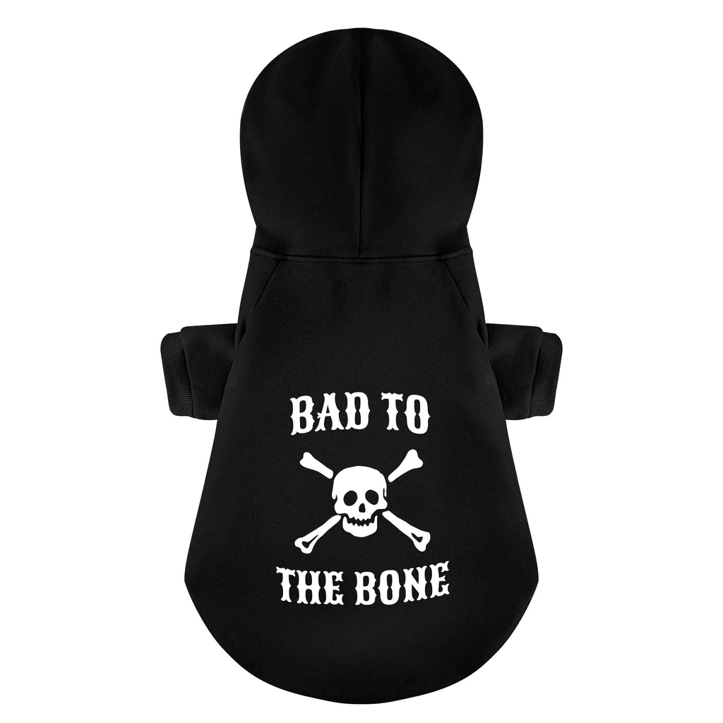 Bad To The Bone 100% Cotton Dog Fleece Hoodie