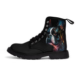 Boston Terrier Art - Women's Martin Canvas Boots