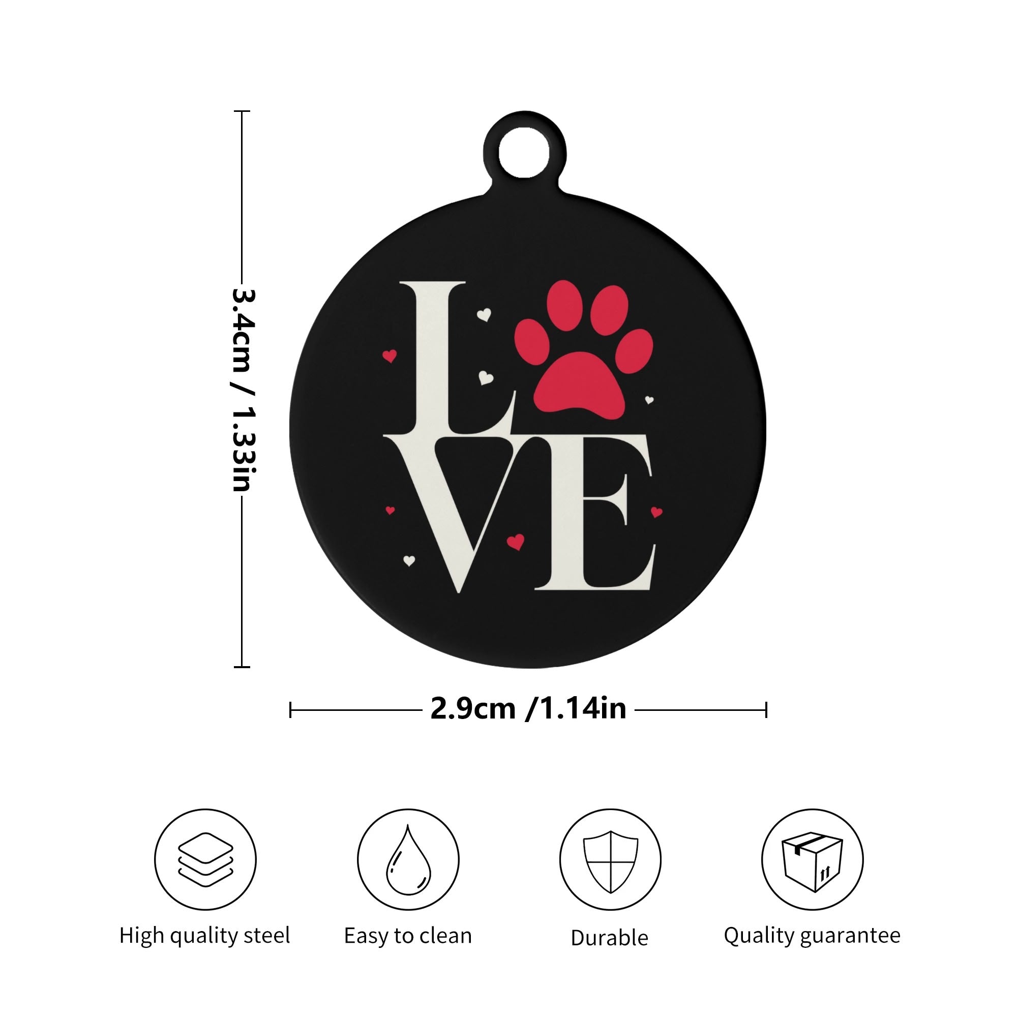 Love Dogs Laser Metal Alloy Dog ID Tag