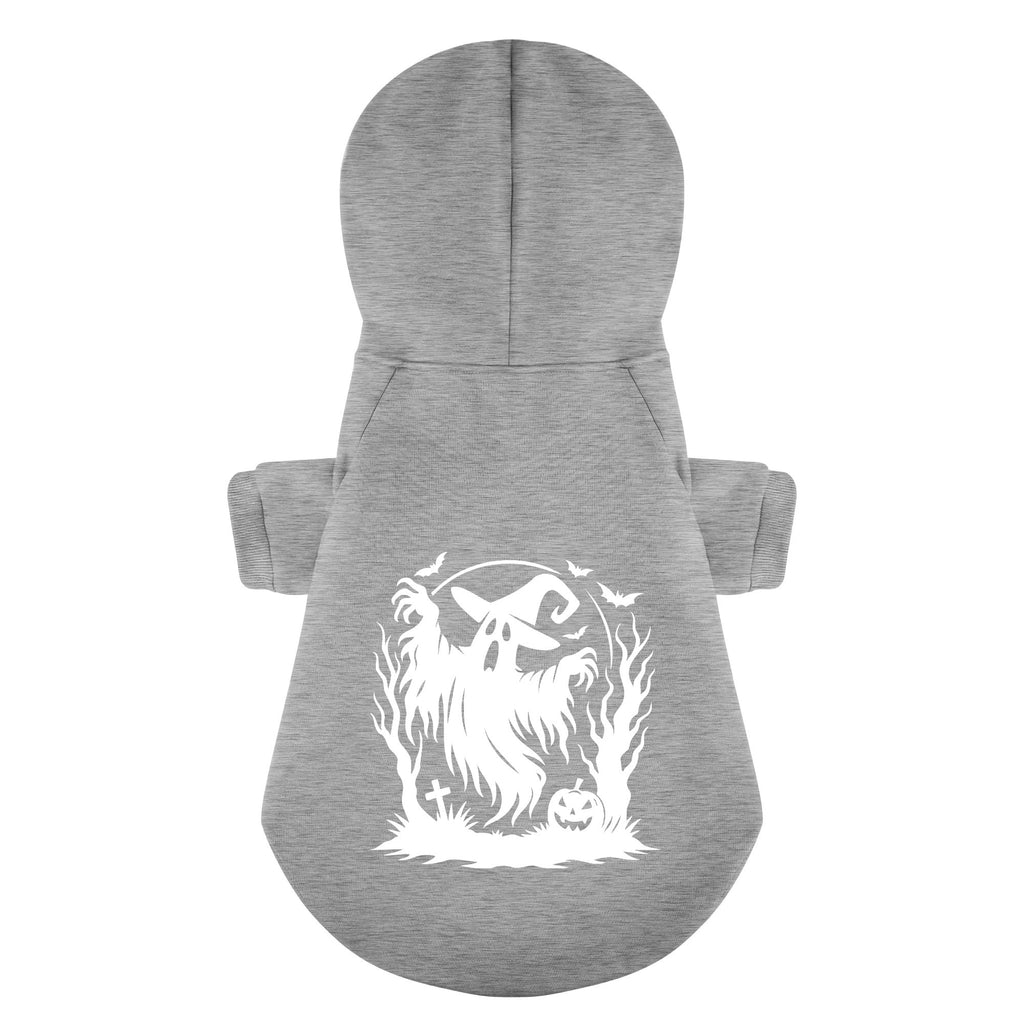 Halloween Ghost 100% Cotton Dog Fleece Hoodie