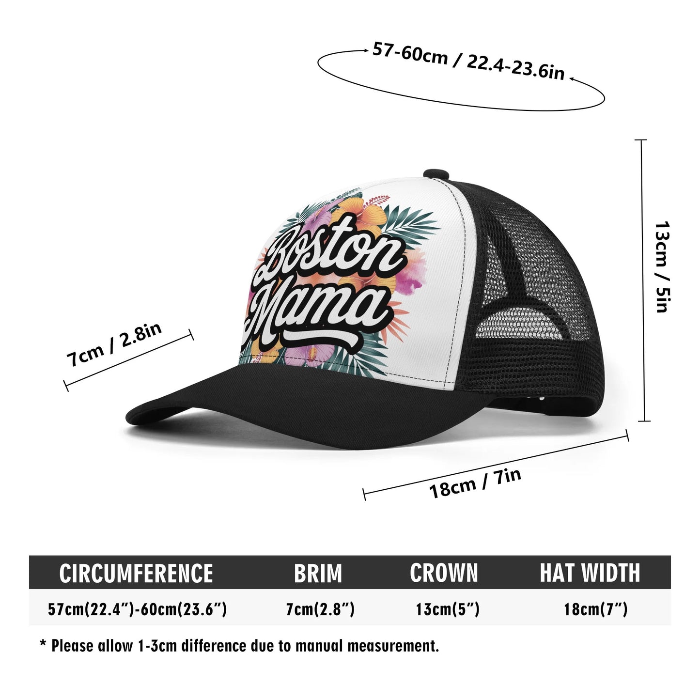 Boston Mama Topical Mesh Trucker Hats