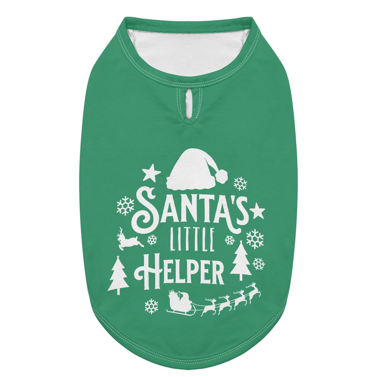Santa's Little Helper Dog Shirt .