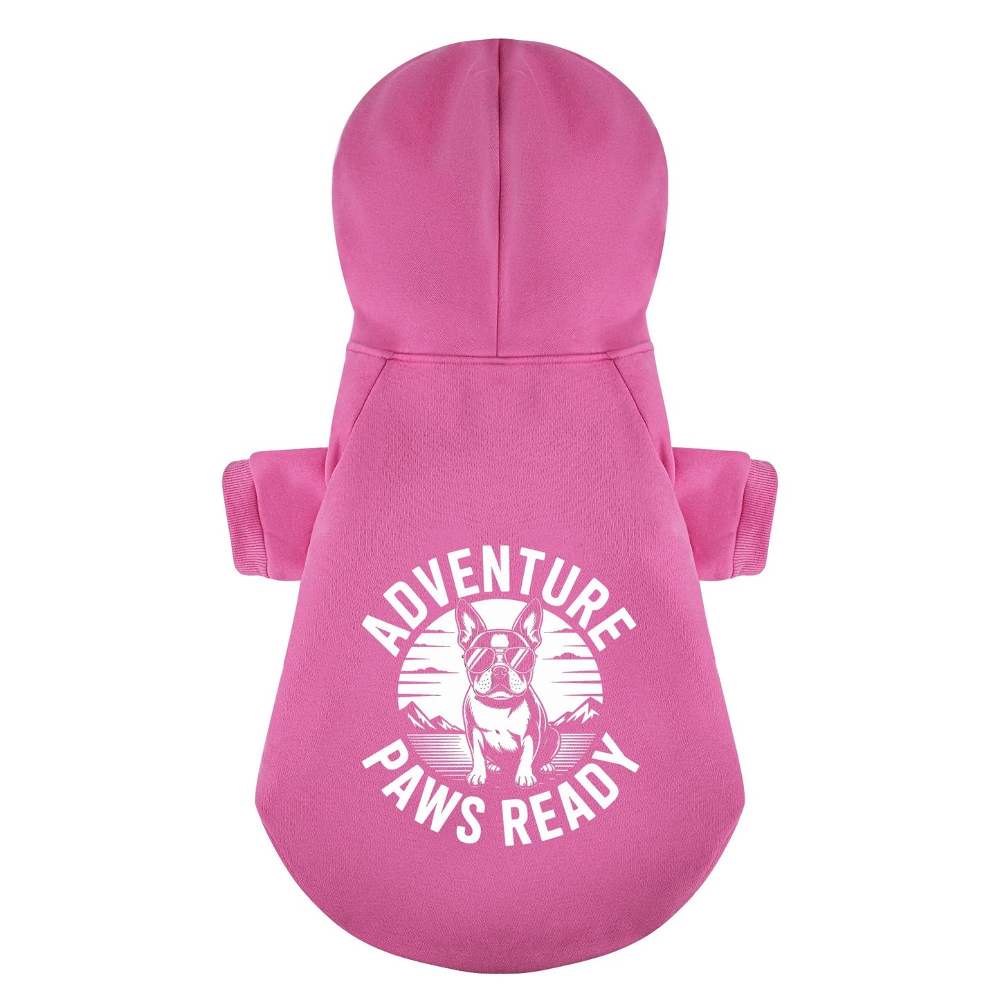 Adventure Paws Ready 100% Cotton Dog Fleece Hoodie . Pink