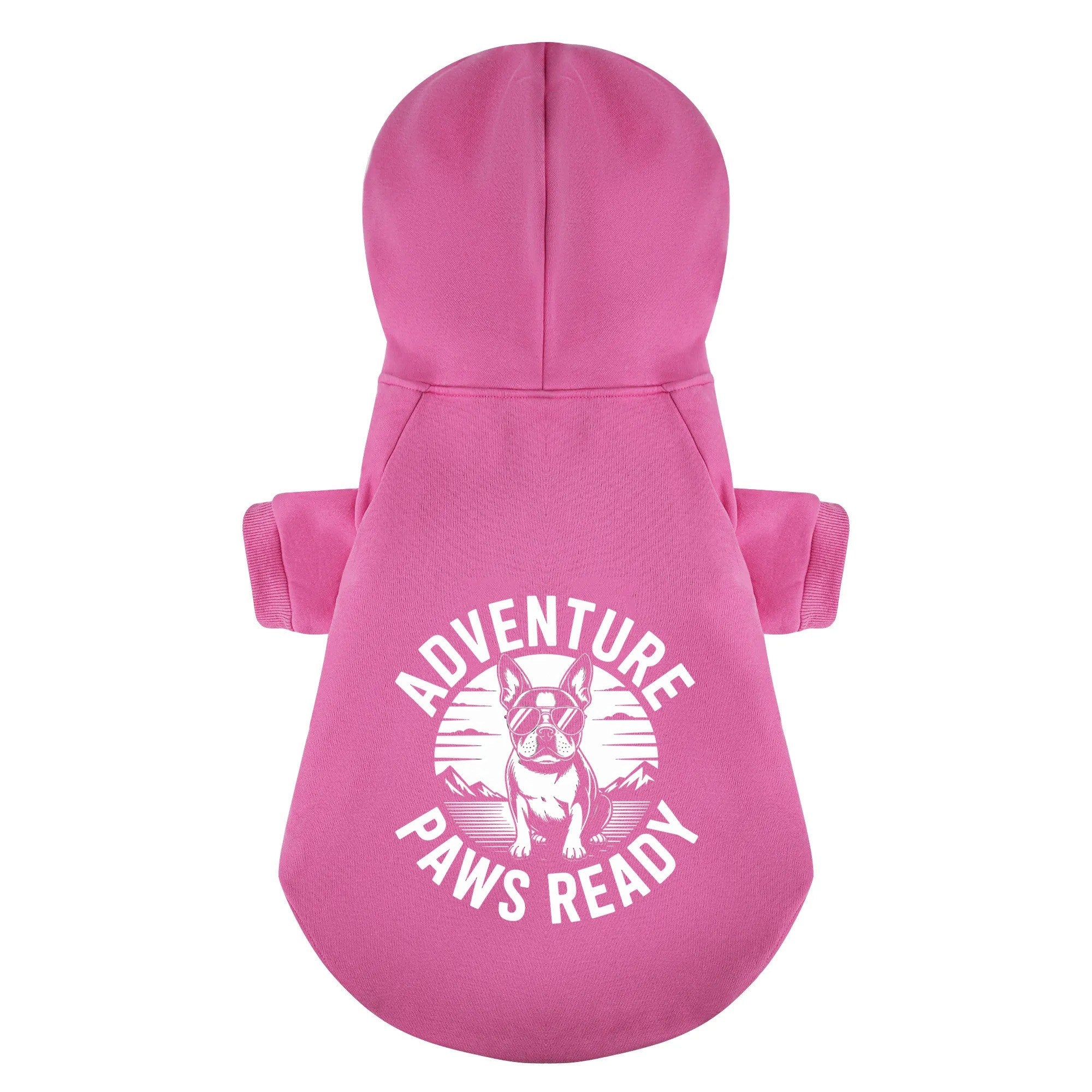 Adventure Paws Ready 100% Cotton Dog Fleece Hoodie . Pink