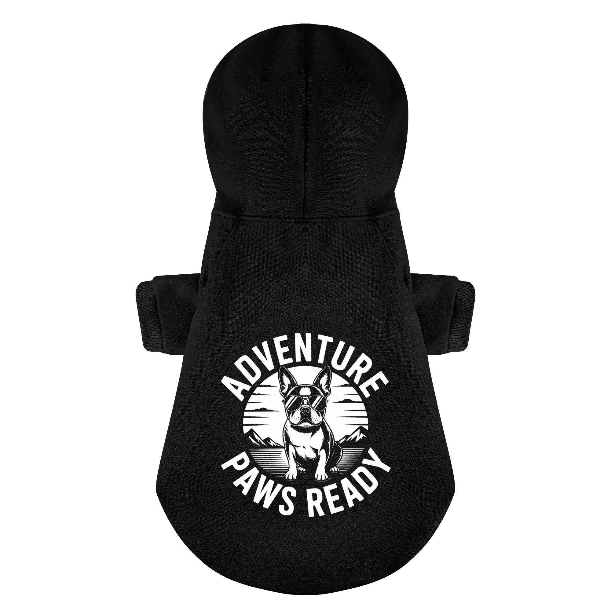 Adventure Paws Ready 100% Cotton Dog Fleece Hoodie . Black