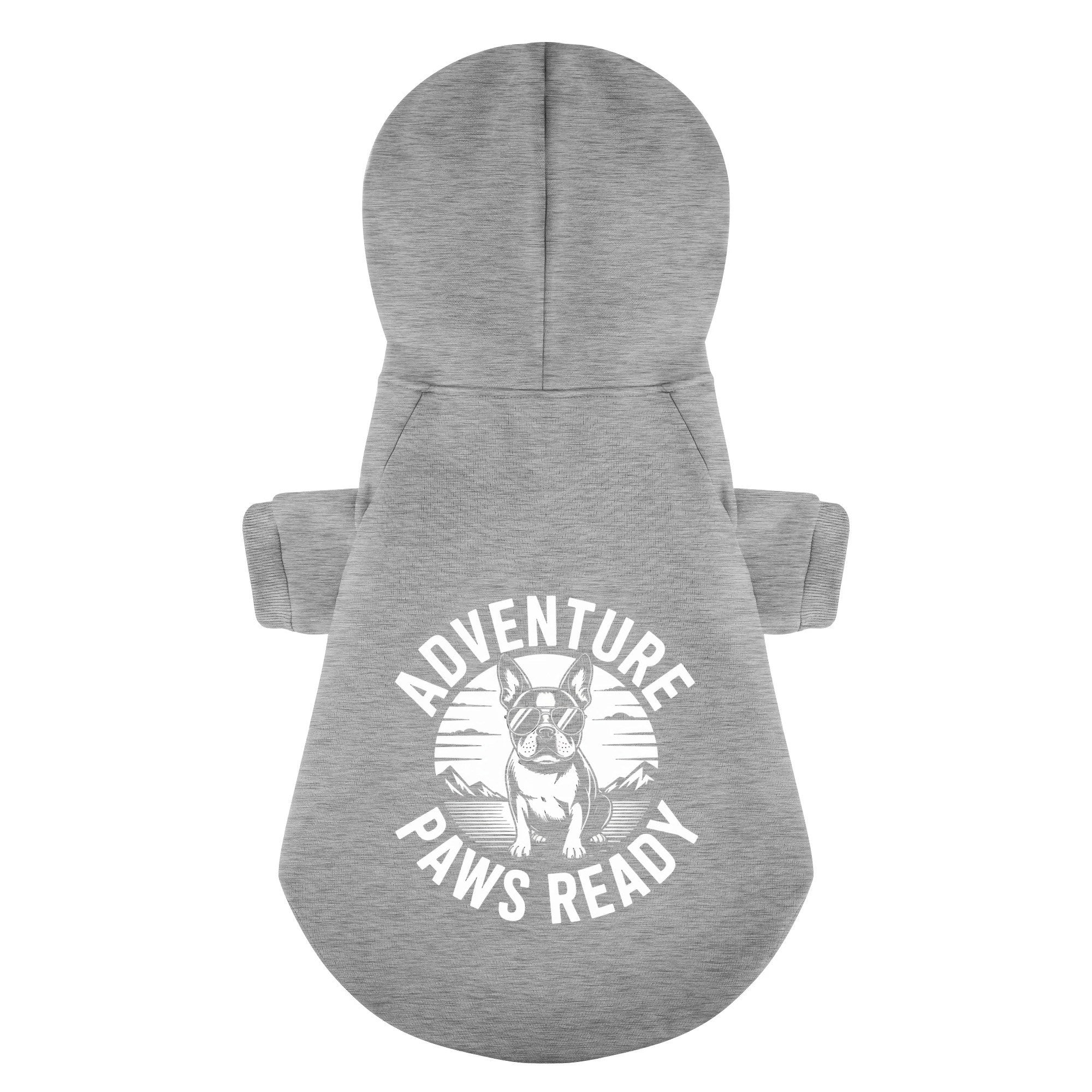 Adventure Paws Ready 100% Cotton Dog Fleece Hoodie . Gray