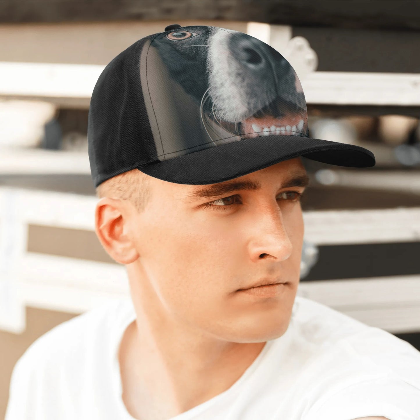 Custom Dog Photo Baseball Cap .