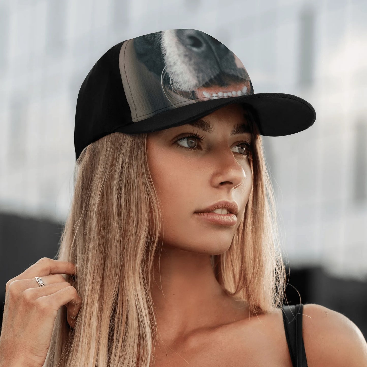 Custom Dog Photo Baseball Cap .