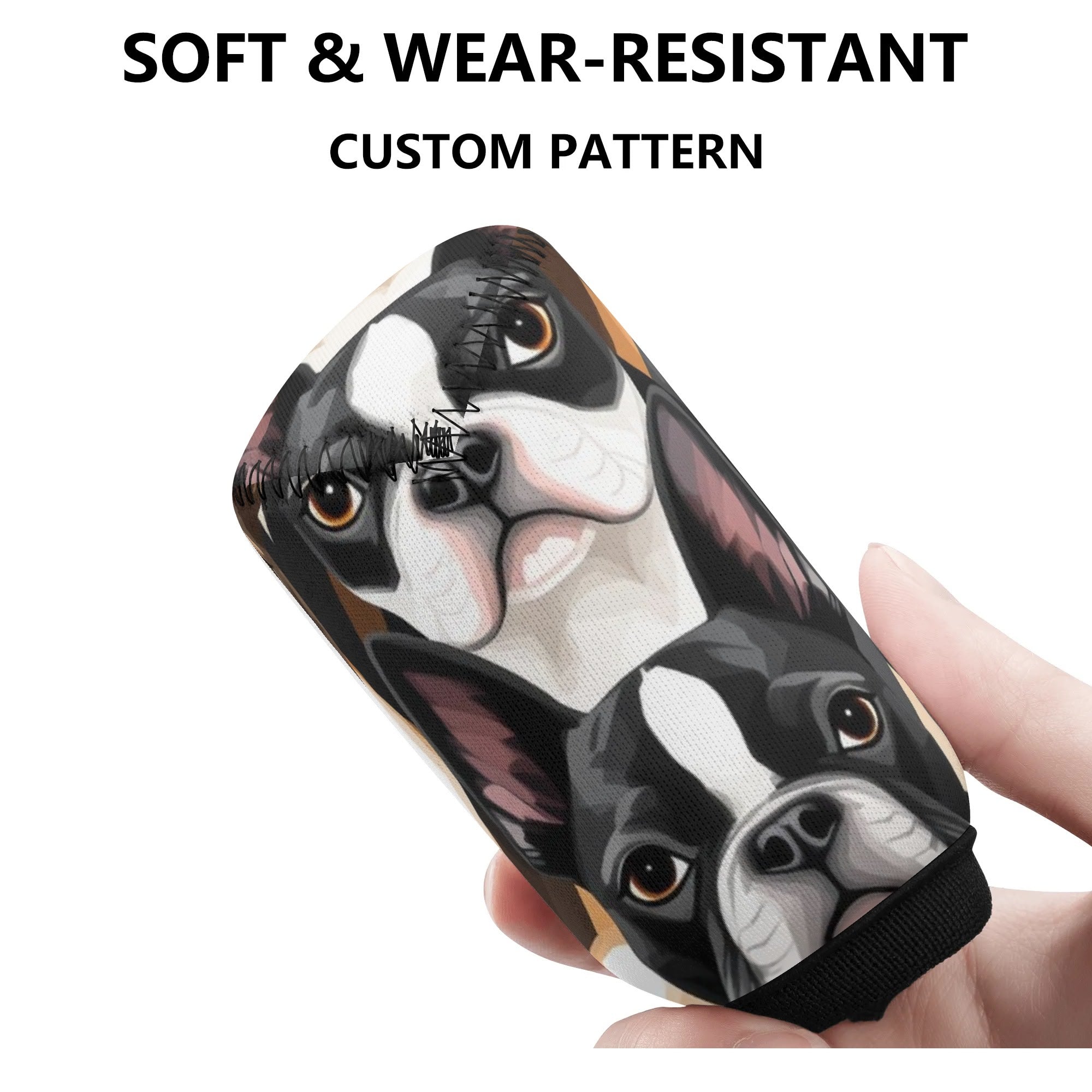 Boston Terrier Dogs Car Gear Shift Cover .