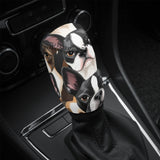 Boston Terrier Dogs Car Gear Shift Cover .