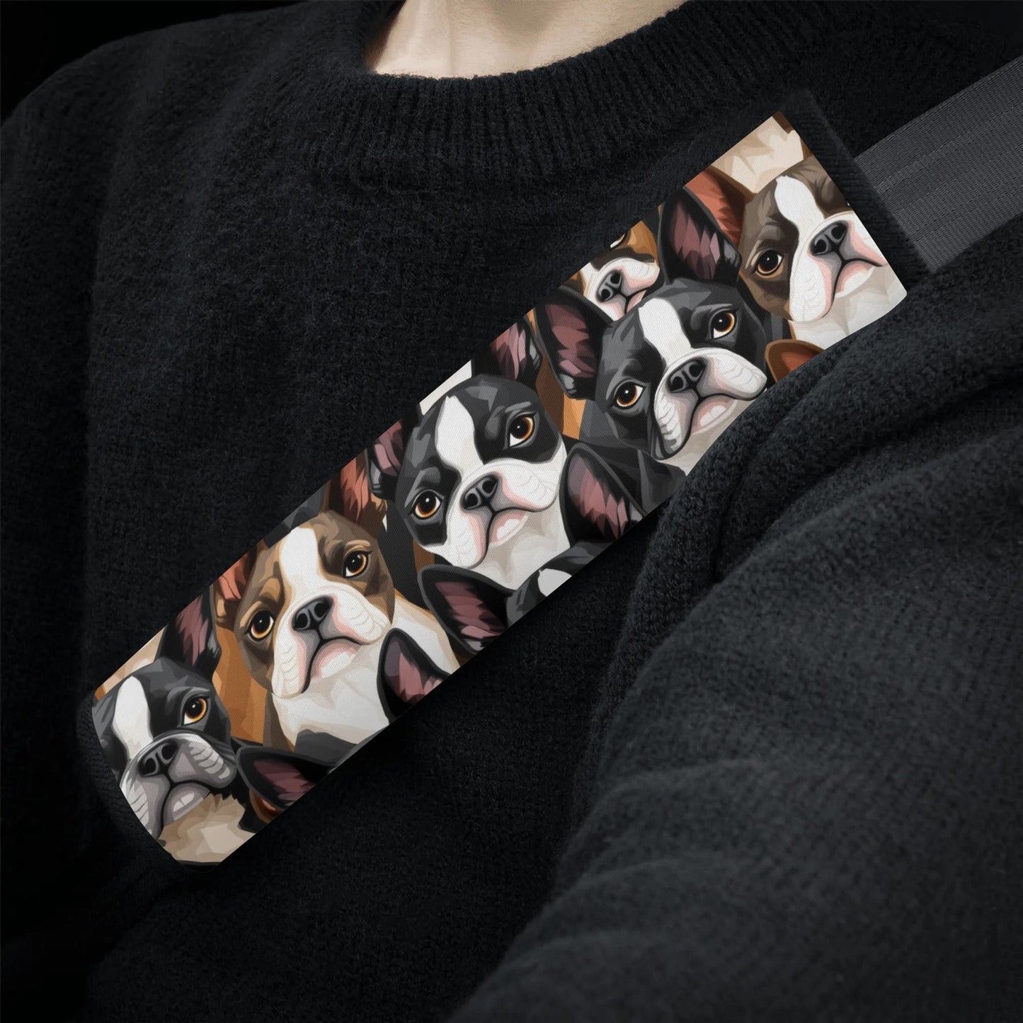 Boston Terrier Dogs Car Seat Belt Cover .