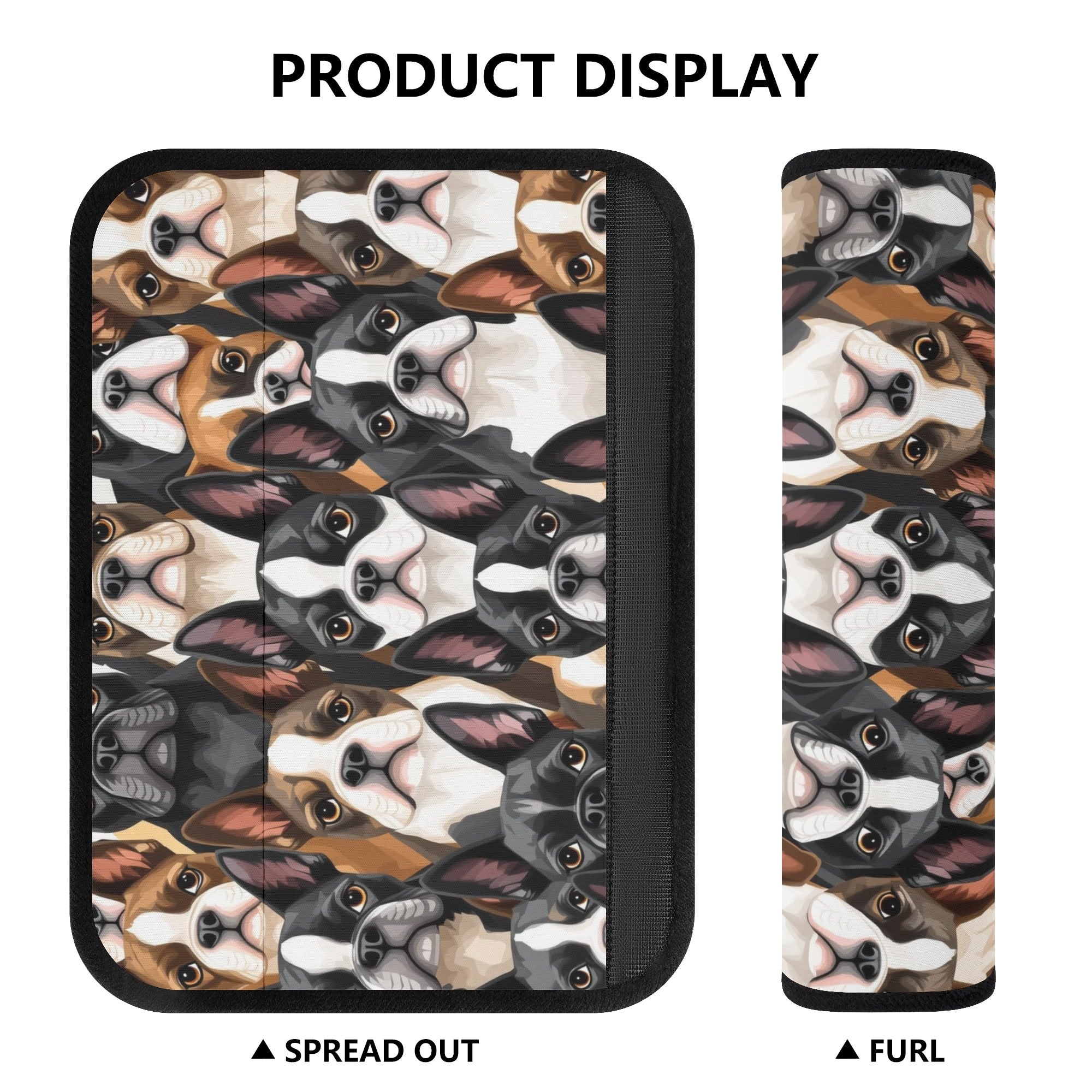 Boston Terrier Dogs Car Seat Belt Cover .