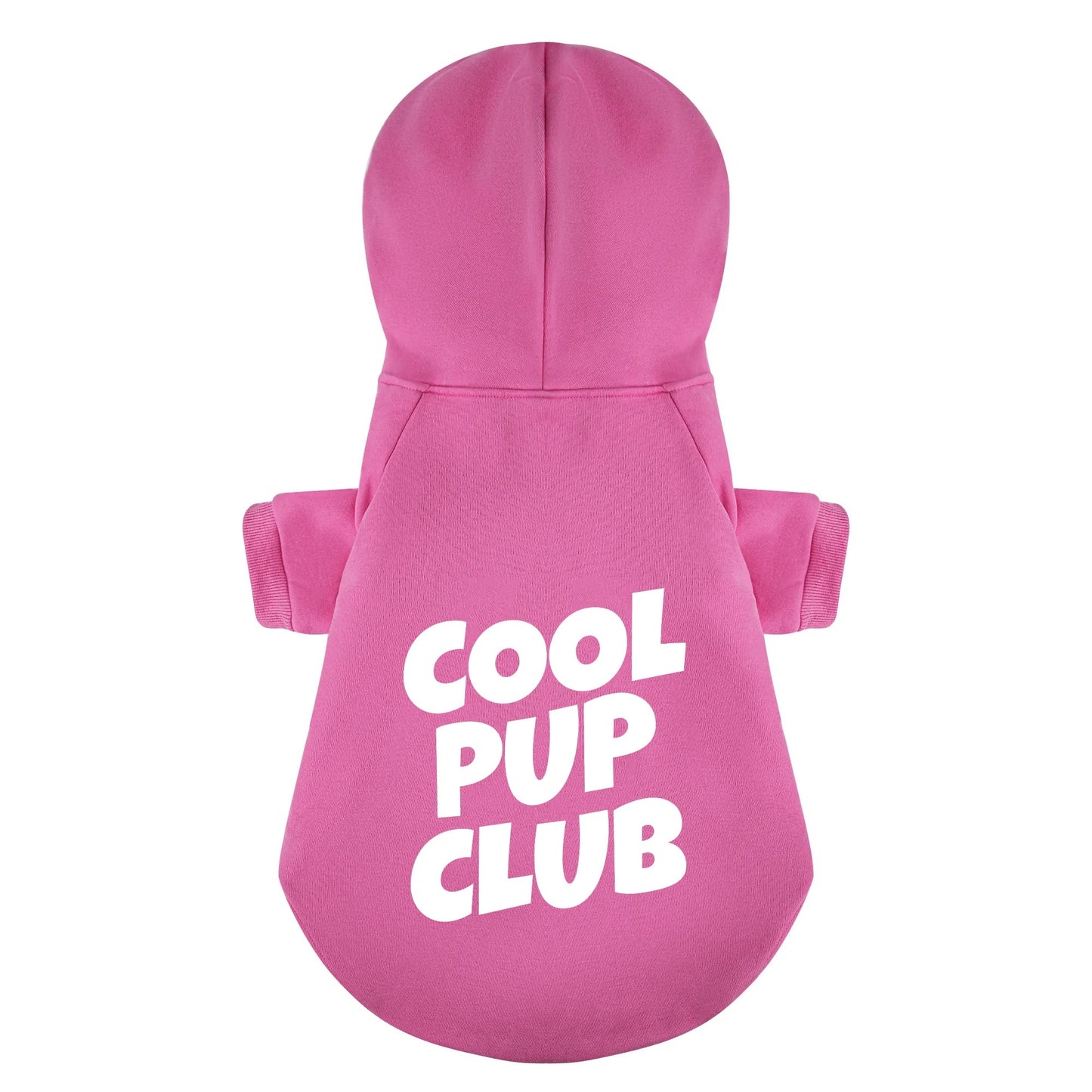 Cool Pup Club 100% Cotton Dog Fleece Hoodie . Pink
