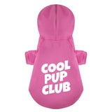 Cool Pup Club 100% Cotton Dog Fleece Hoodie . Pink