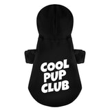 Cool Pup Club 100% Cotton Dog Fleece Hoodie . Black