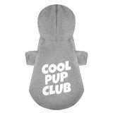 Cool Pup Club 100% Cotton Dog Fleece Hoodie . Gray