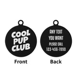 Cool Pup Club Laser Metal Alloy Dog ID Tag .