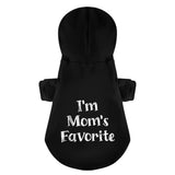 Who's Mom's Favorite 100% Cotton Dog Fleece Hoodies . I'm Mom's Favorite