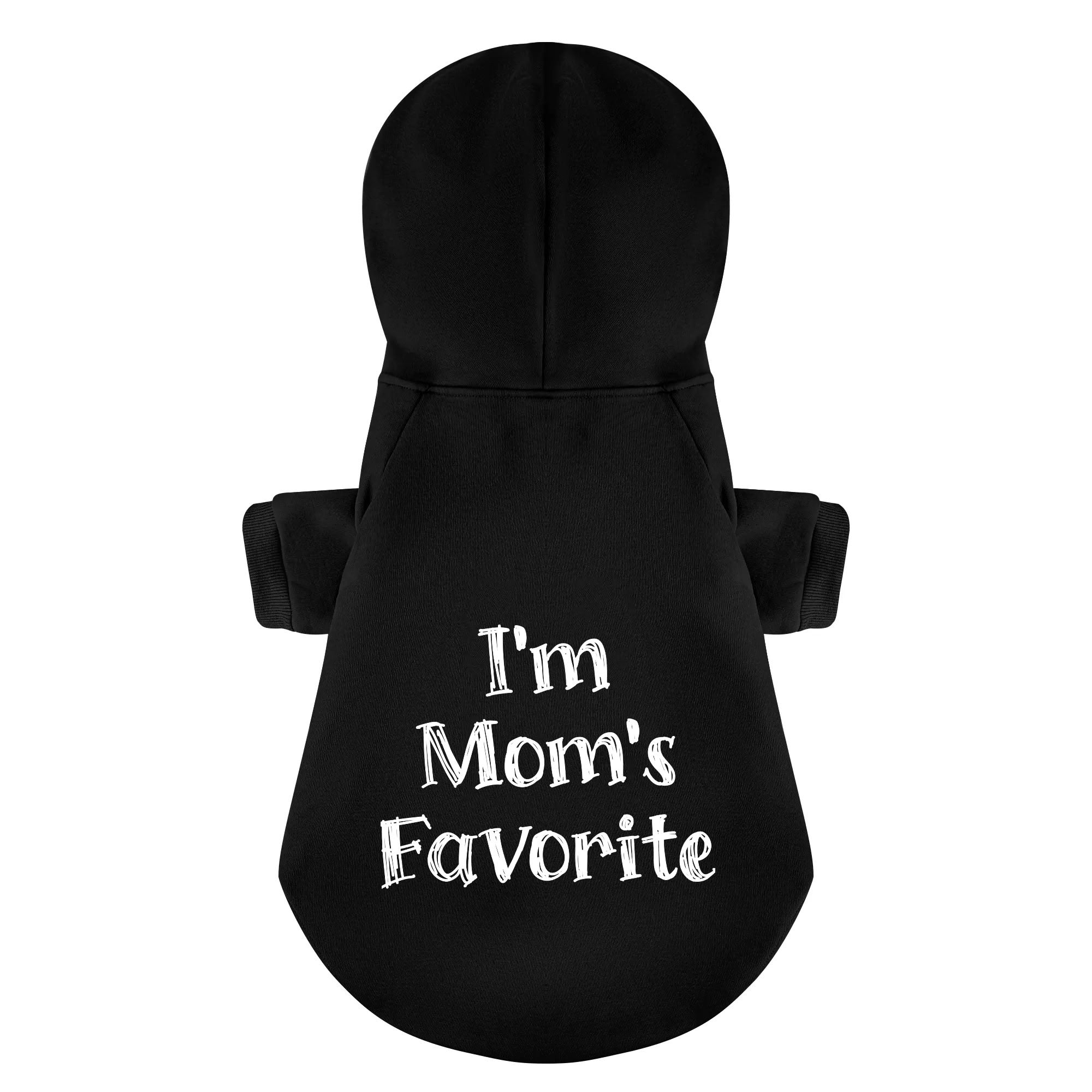 Who's Mom's Favorite 100% Cotton Dog Fleece Hoodies . I'm Mom's Favorite