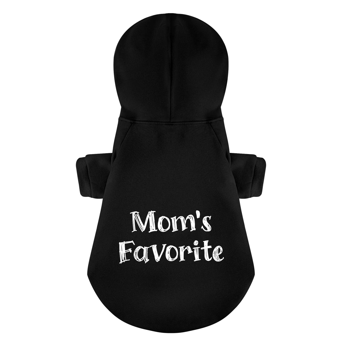 Who's Mom's Favorite 100% Cotton Dog Fleece Hoodies . Mom's Favorite