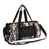 Boston Terrier Dogs Crowd Sports Gym Duffle Bags .