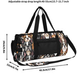 Boston Terrier Dogs Crowd Sports Gym Duffle Bags .