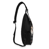 Boston Terrier Dogs Crowd Chest Crossbody Bag with Adjustable Strap .