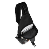 Boston Terrier Dogs Crowd Chest Crossbody Bag with Adjustable Strap .